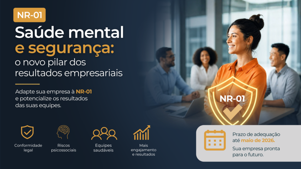Adaptar a empresa à NR-01 e saúde mental: o novo pilar dos resultados empresariais
